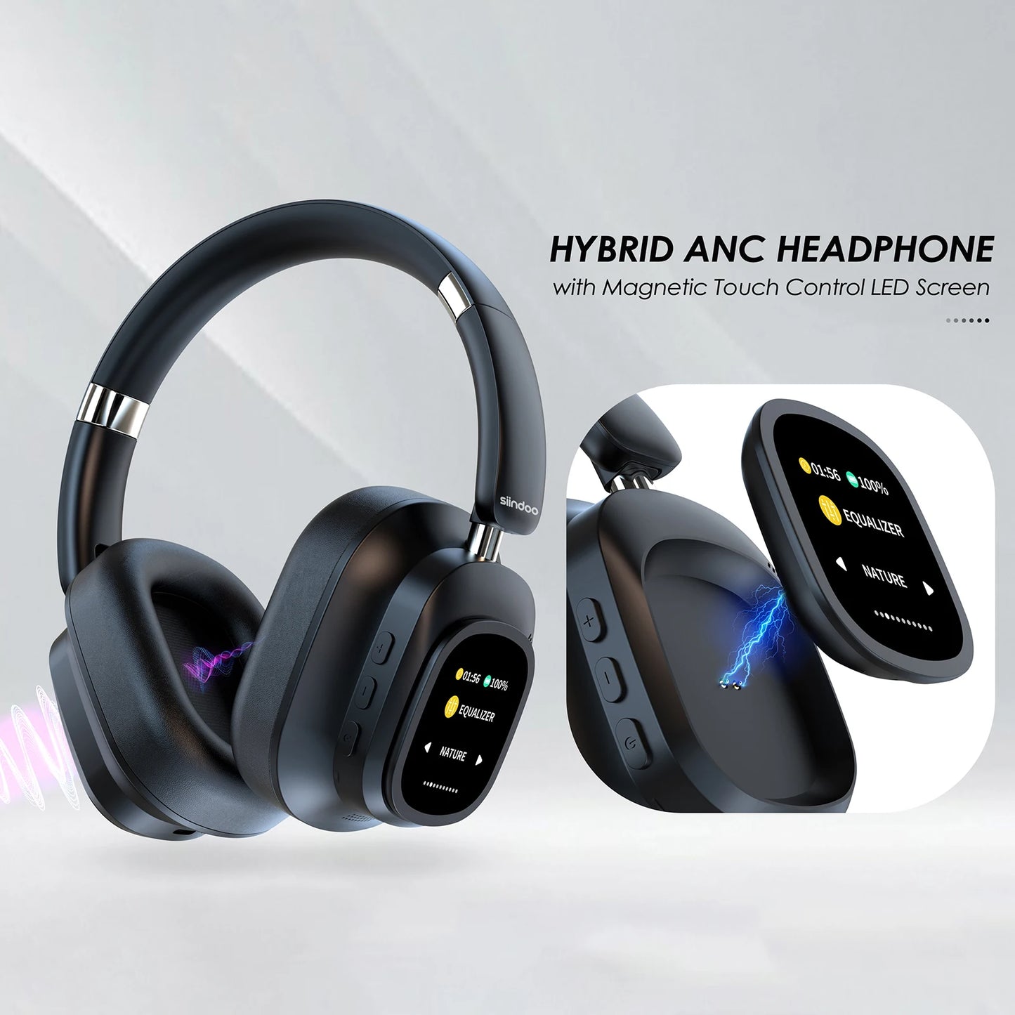 JH-ANC930Plus Hybrid Headphone, Noise Cancelling Magnetic Touch Control