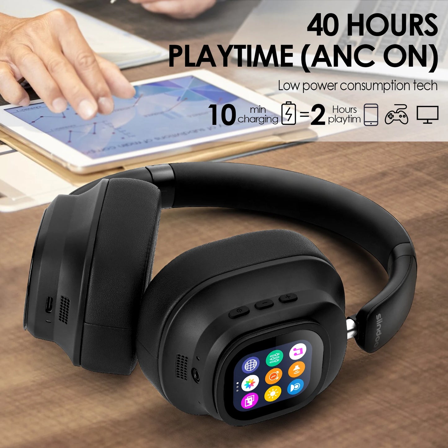 JH-ANC930Plus Hybrid Headphone, Noise Cancelling Magnetic Touch Control