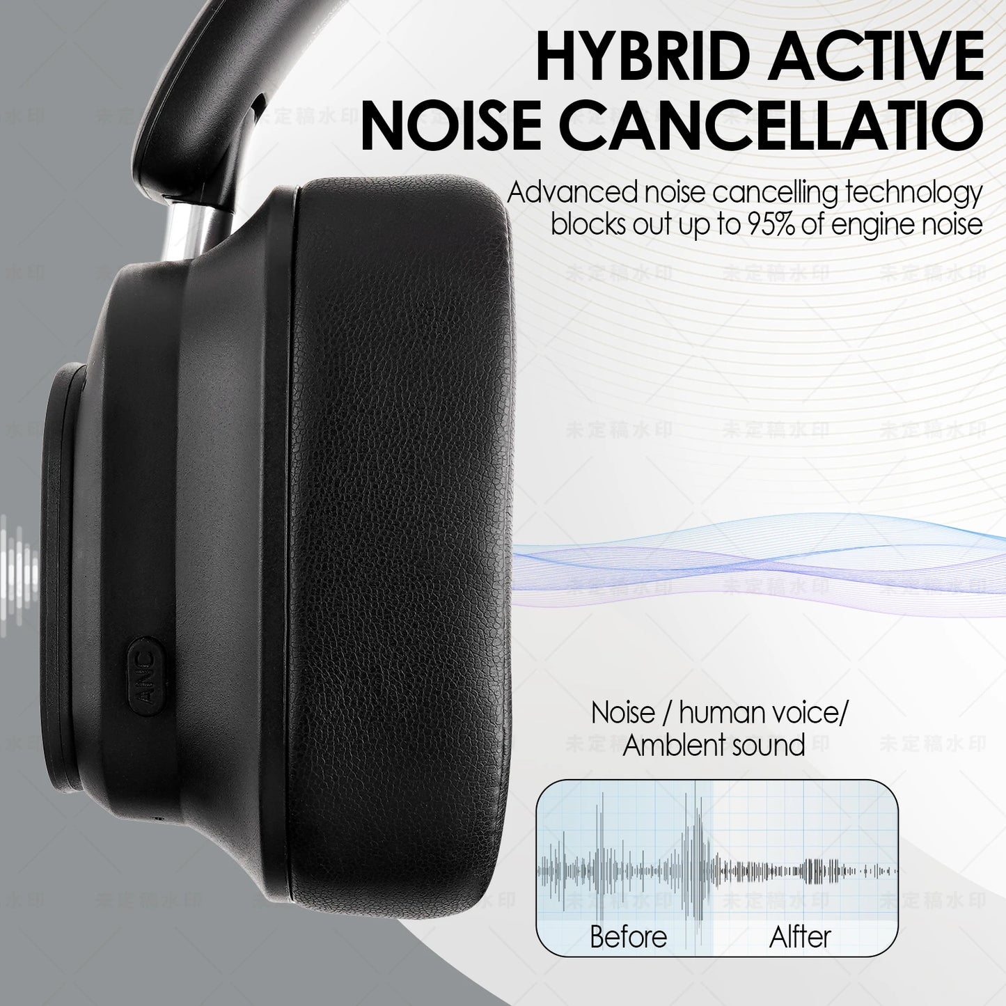 JH-ANC930Plus Hybrid Headphone, Noise Cancelling Magnetic Touch Control